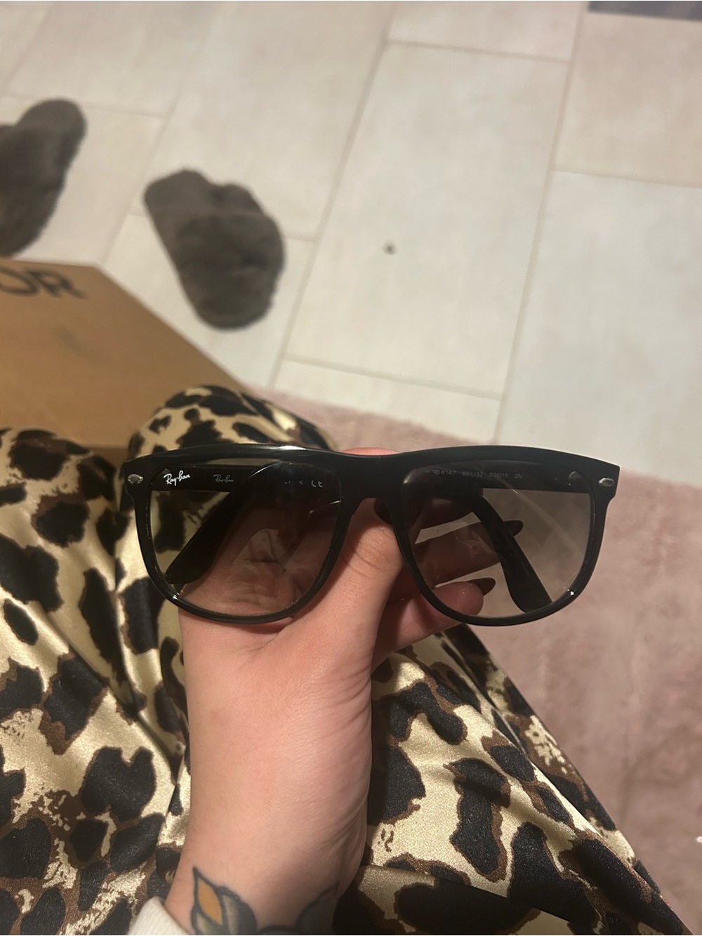 Ray-Ban Black Sunglasses with Gradient Lenses